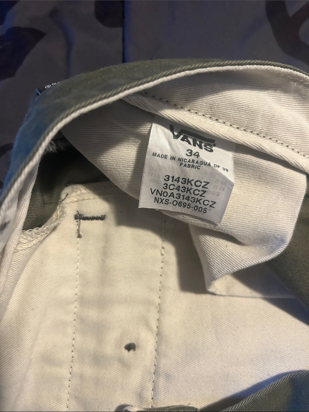 Vans Men's Olive Chino Pants - Picture 2 of 4